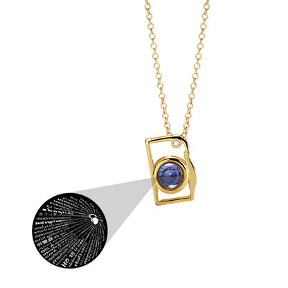 New 2025 Attractive Magnetic Heart Camera Shaped Pendant Necklace Custom Photo Projection Couple Necklace Jewellery