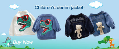 Kids Coats Baby Warm Hooded Down Jackets Girls Boys Cartoon Outerwear Children Fashion Overcoat Cute Top 1-5 Years
