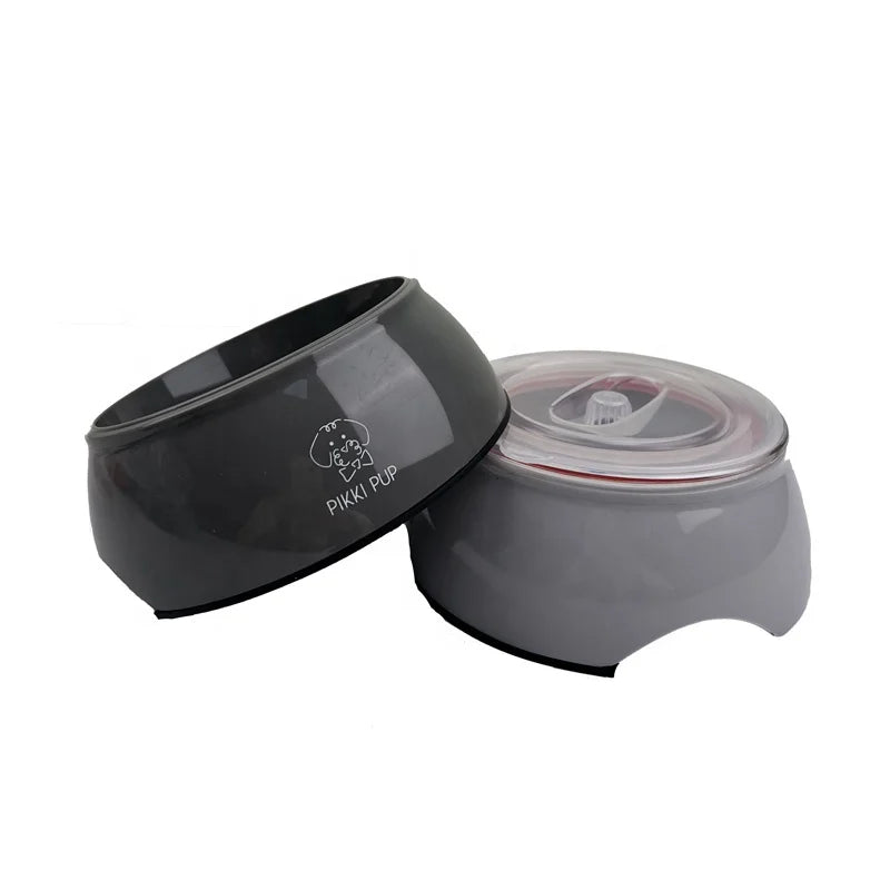 Ready to Ship Plastic Printing logo Pet Bowls Feeders in Stock Sublimation  Dog Food Bowl Luxury