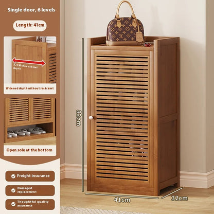 Large Capacity Dustproof New Model 40 Pairs Shoe Rack Simple Entryway Wooden Shoe Cabinet for Home Foyer Furniture