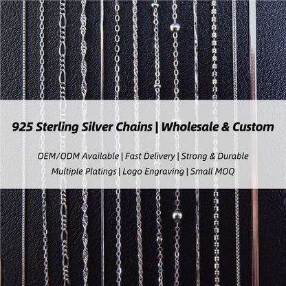 925 Sterling Silver Chain Necklace Thin Italy Link Figaro Snake Cable Rope Fine Jewellery Cadena De Plata 925 Roll Meters