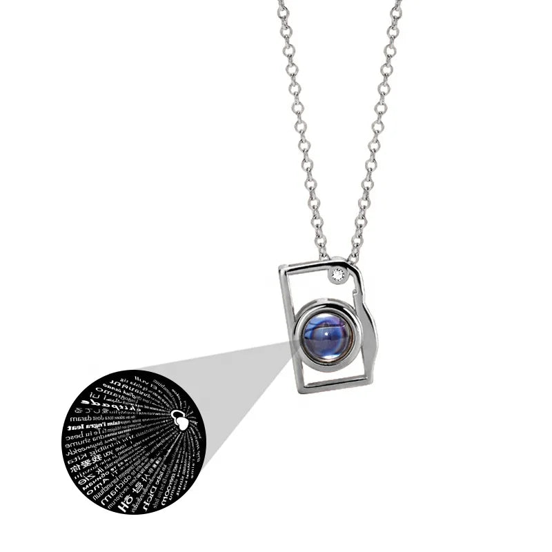 New 2025 Attractive Magnetic Heart Camera Shaped Pendant Necklace Custom Photo Projection Couple Necklace Jewellery