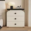 Modern Villa Italian-Designed Nightstand Wooden Bedroom Apartment Durable Storage Nightstand Furniture
