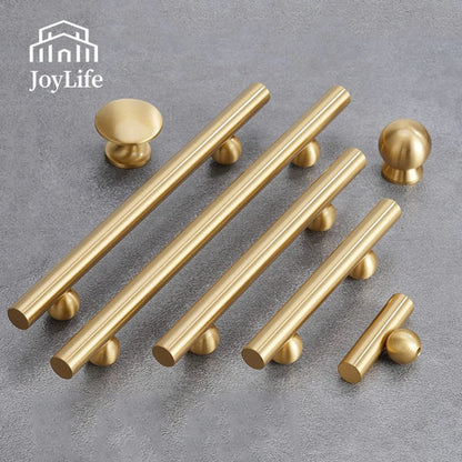 Solid Brass Elegant Modern Bar Pull, Solid Brass Single Hole Handle for Flush Mount on Cabinet and Furniture