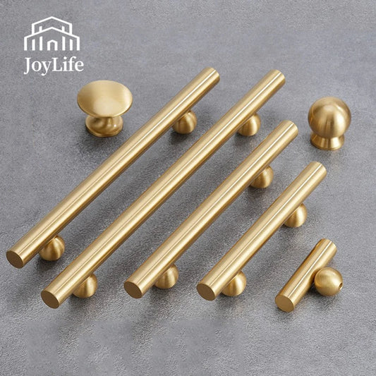 Solid Brass Elegant Modern Bar Pull, Solid Brass Single Hole Handle for Flush Mount on Cabinet and Furniture