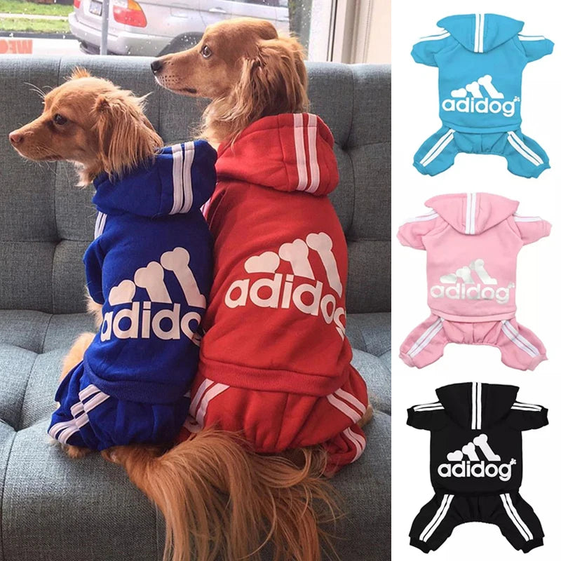 Winter Clothes for Small Dogs Sport Dog Hoodie Fleece Overalls for Small Breeds Dogs Sport Puppy Sweatshirt 4 Legs Dog Jumpsuit