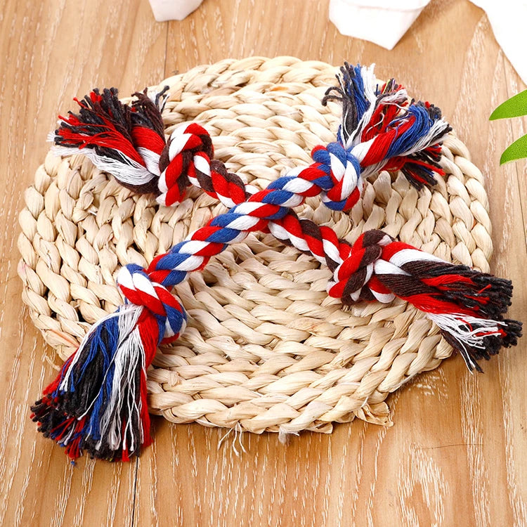 Wholesale Durable Pet Dog Training Dental Toy Pet Bite Braided Knots Cotton Rope Dog Chew Toys