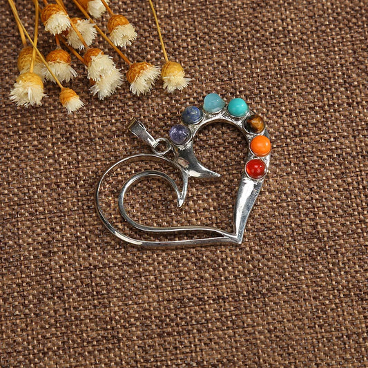 Jewellery Reiki 7 Chakra Stones Crystal Sterling Silver Healing Yoga Pendant Tree of Life Necklace for Women