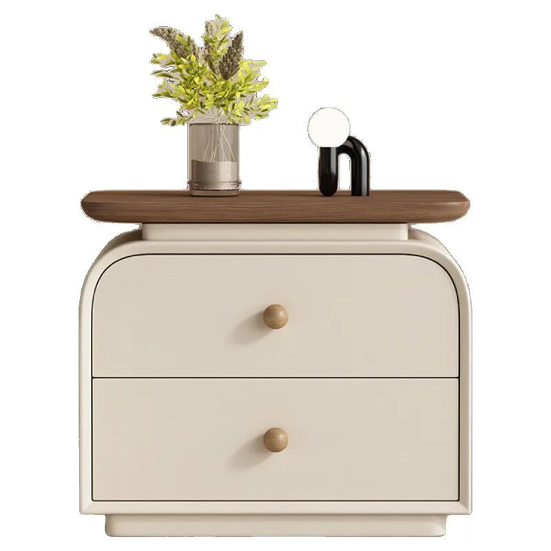 Modern Villa Italian-Designed Nightstand Wooden Bedroom Apartment Durable Storage Nightstand Furniture