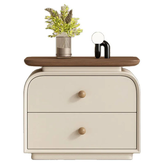 Modern Villa Italian-Designed Nightstand Wooden Bedroom Apartment Durable Storage Nightstand Furniture