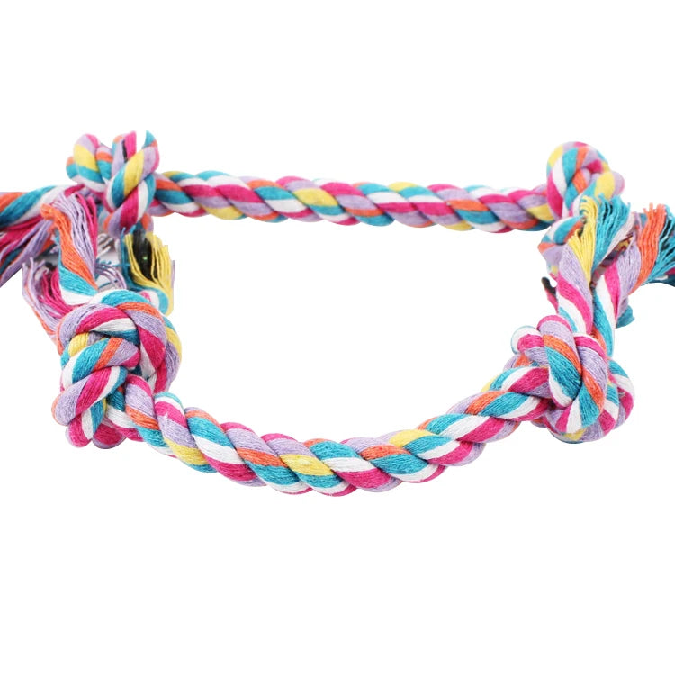Wholesale Durable Pet Dog Training Dental Toy Pet Bite Braided Knots Cotton Rope Dog Chew Toys