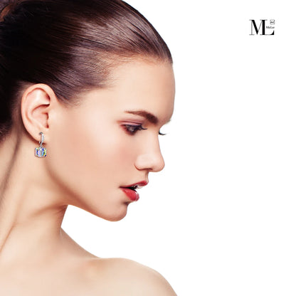 Sterling Silver 925 Premium Austrian Crystal Jewelry Dangle Drop Earrings for Women Destiny Jewellery