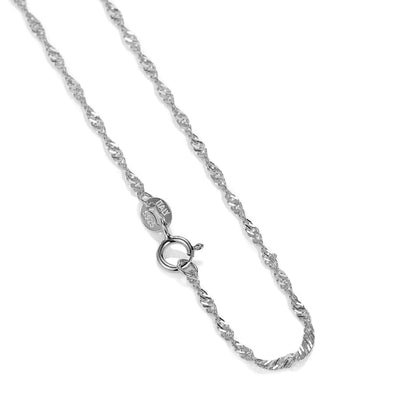 925 Sterling Silver Chain Necklace Thin Italy Link Figaro Snake Cable Rope Fine Jewellery Cadena De Plata 925 Roll Meters