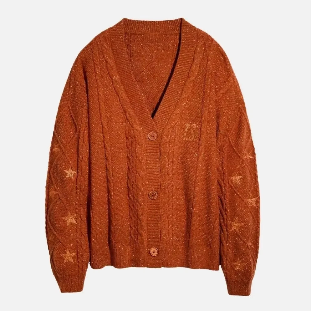 Cardigan For women Bird Embroidery Special Knit 1989 taylor Cardigan Slouchy Style Vintage Sweater
