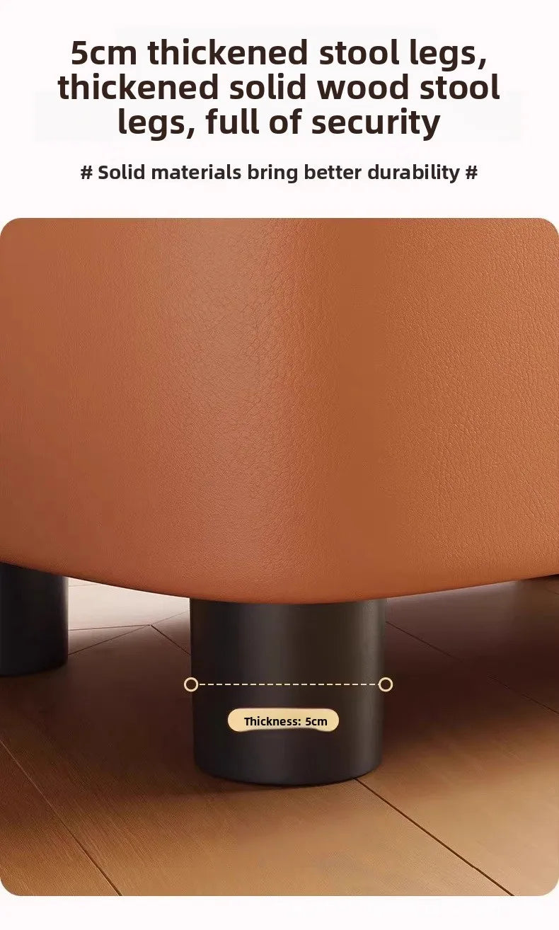 Shoe Cabinets Shoe Stool Upholstered Shoe Bench Storage Ottoman Seat Entryway Hallway Living Room Soft Padded Faux Leather