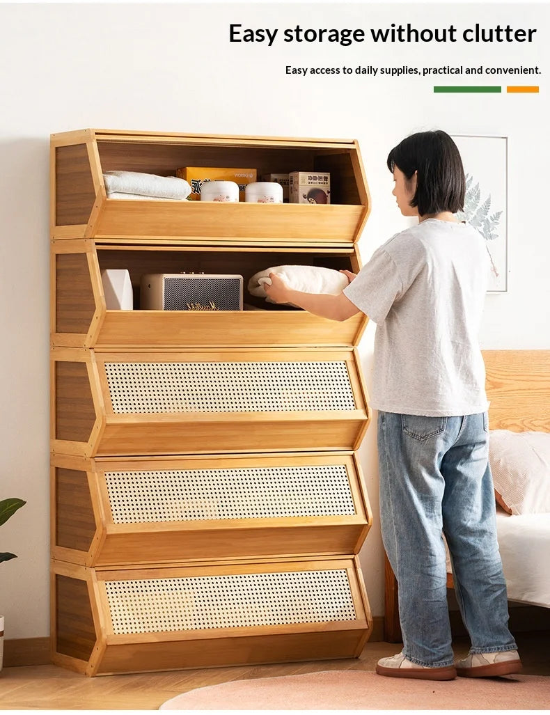Modern Living Room Storage Cabinet Bookcase Display Cabinet Dresser Drawer Adjustable Shelves Doors Furniture Cabinet Home