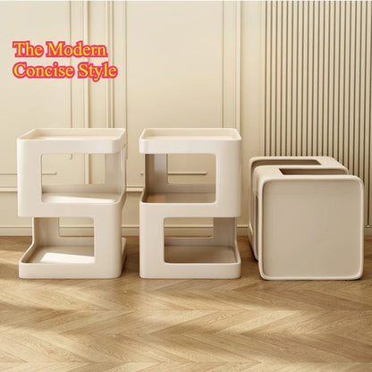 Luxury Sofa Table Solid Color Living Room Small Coffee Table Bedroom Simple Bedside Table Creative Computer Desk