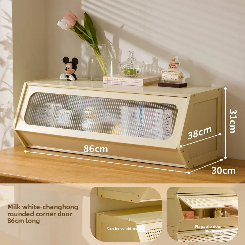 Bucket cabinet, storage cabinet, bedroom, living room, bookshelf, toys, snacks, storage and sorting cabinet can be stacked