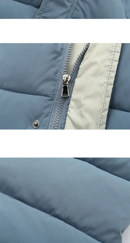 Children Down Outerwear Winter Kids Clothes Boys Girls Cotton-Padded Parka Coats Thicken Warm Long Jackets