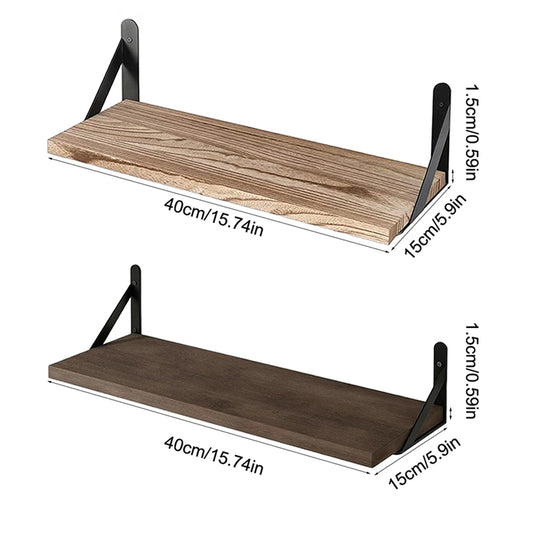 Wall Mounted Wood Shelf for Living Room, Bathroom, Bedroom, Kitchen, Home Decor