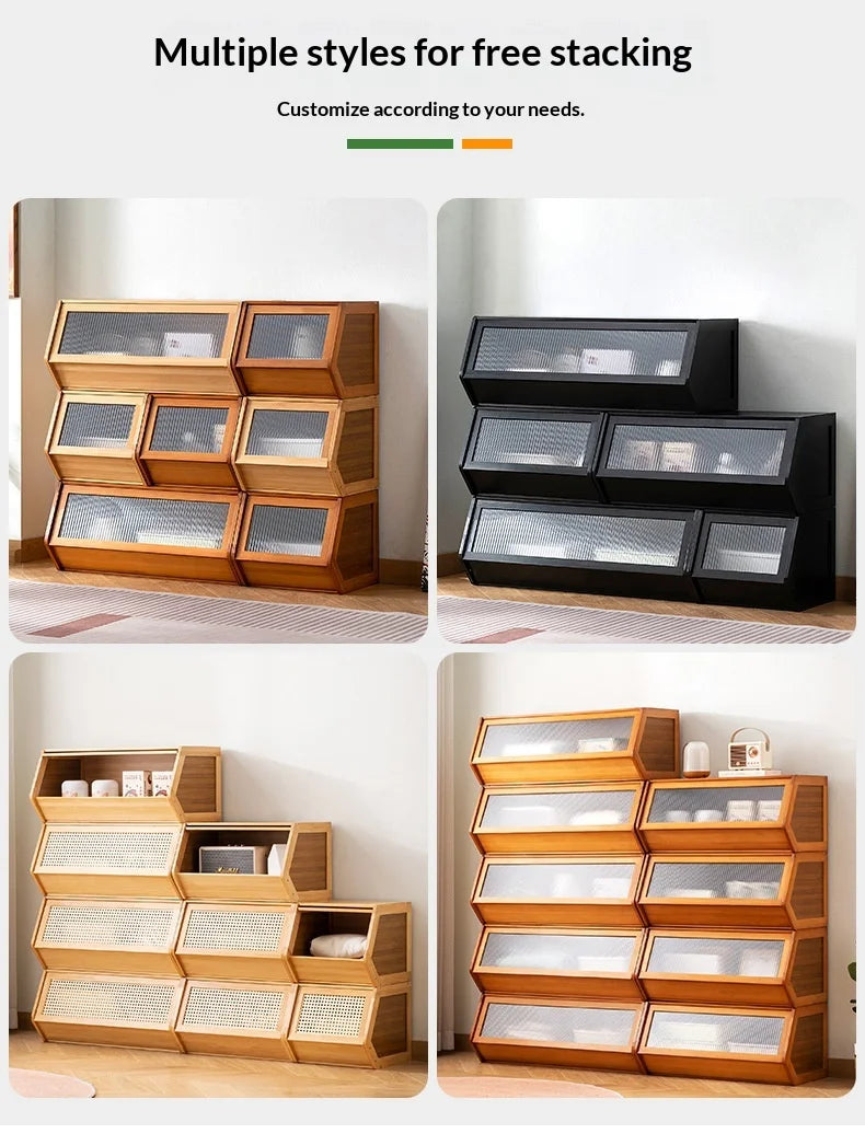 Modern Living Room Storage Cabinet Bookcase Display Cabinet Dresser Drawer Adjustable Shelves Doors Furniture Cabinet Home