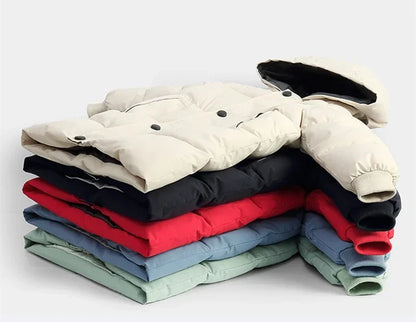 Children Down Outerwear Winter Kids Clothes Boys Girls Cotton-Padded Parka Coats Thicken Warm Long Jackets