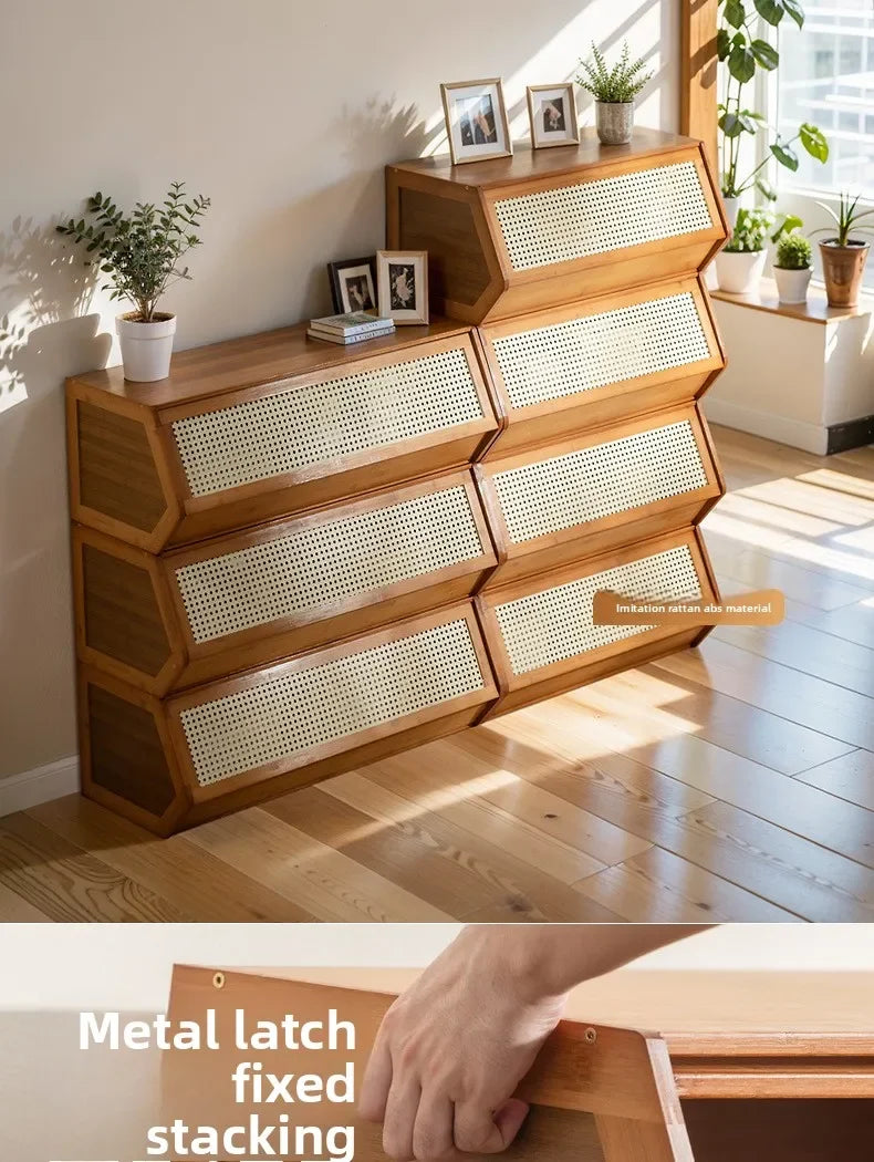 Bucket cabinet, storage cabinet, bedroom, living room, bookshelf, toys, snacks, storage and sorting cabinet can be stacked