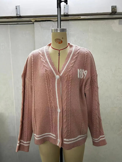 Cardigan For women Bird Embroidery Special Knit 1989 taylor Cardigan Slouchy Style Vintage Sweater