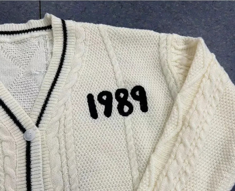 Cardigan For women Bird Embroidery Special Knit 1989 taylor Cardigan Slouchy Style Vintage Sweater
