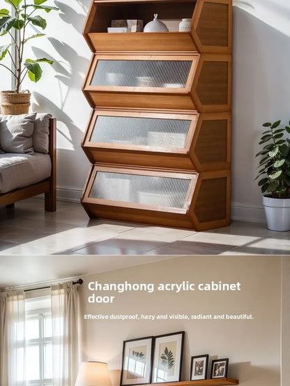 Bucket cabinet, storage cabinet, bedroom, living room, bookshelf, toys, snacks, storage and sorting cabinet can be stacked