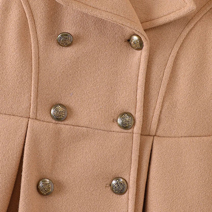 Casual Wool Coat Jacket 5-10Y Winter Children Girls Clothing Long-sleeved Lapel Double-breasted Kids Woolen Coat Girl Clothes