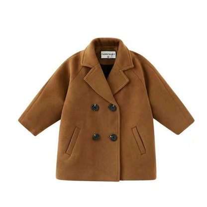 Kids Winter Jacket Wool Coat For Boys Woolen Outerwear Boys Winter Jacket Children Clothing Warm Boy Thicken Blazer Kids Clothes