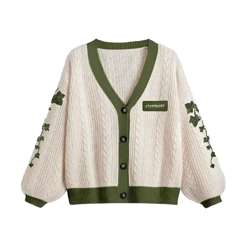 Cardigan For women Bird Embroidery Special Knit 1989 taylor Cardigan Slouchy Style Vintage Sweater