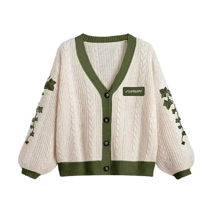 Cardigan For women Bird Embroidery Special Knit 1989 taylor Cardigan Slouchy Style Vintage Sweater