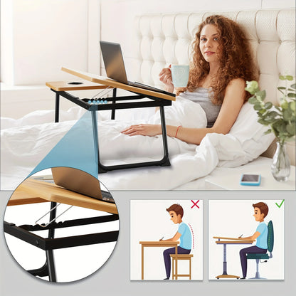 Tray table, notebook computer and writing table, notebook computer bed support