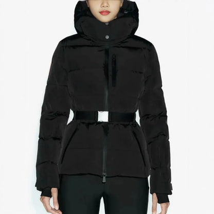 Women's new warm cotton clothes with belts, long-sleeved ski cotton jackets and jackets winter coat winter clothes women winter