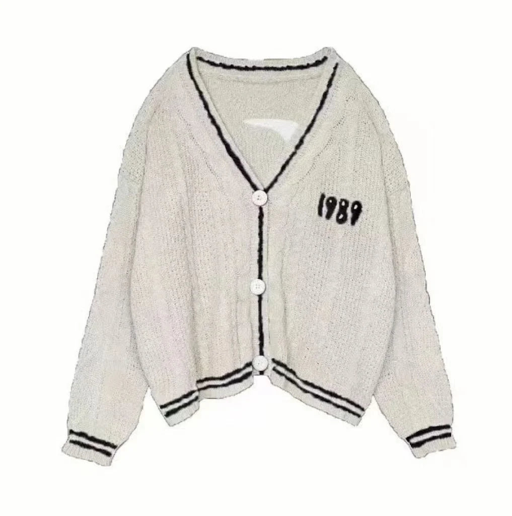 Cardigan For women Bird Embroidery Special Knit 1989 taylor Cardigan Slouchy Style Vintage Sweater
