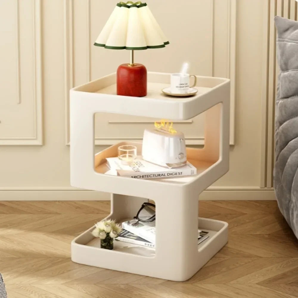 Luxury Sofa Table Solid Color Living Room Small Coffee Table Bedroom Simple Bedside Table Creative Computer Desk