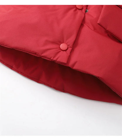 Winter New Warm Coats Baby Girl Boy Lamb Fleece Lapel Down Jackets Autumn Thicken Children Clothes Fashion Boys Girls Outerwear