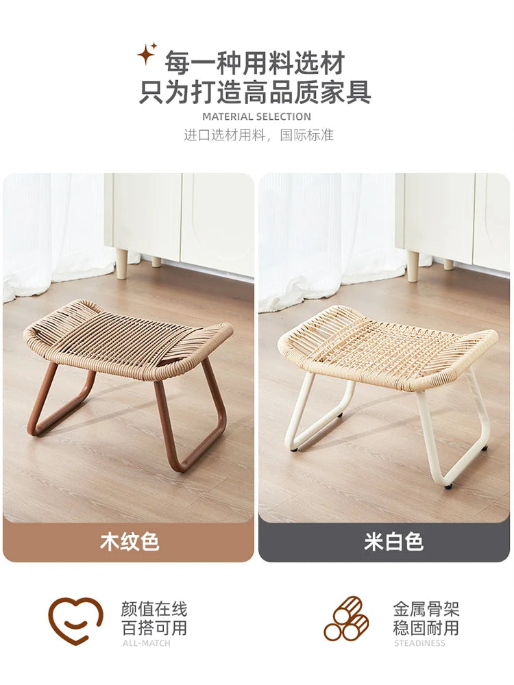 Footrest Stool Ottoman Pedal Leg Support Changing Seat Sofa Shoe Bench Entryway