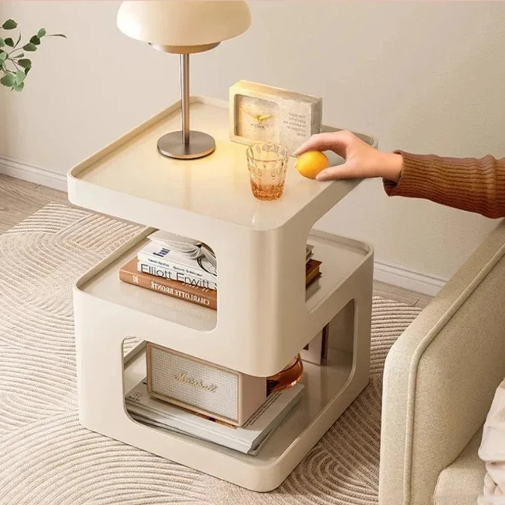Luxury Sofa Table Solid Color Living Room Small Coffee Table Bedroom Simple Bedside Table Creative Computer Desk