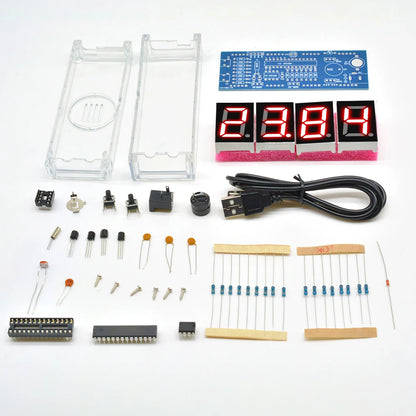 Electronic Clock DIY KIT LED Microcontroller Kit Digital Clock
