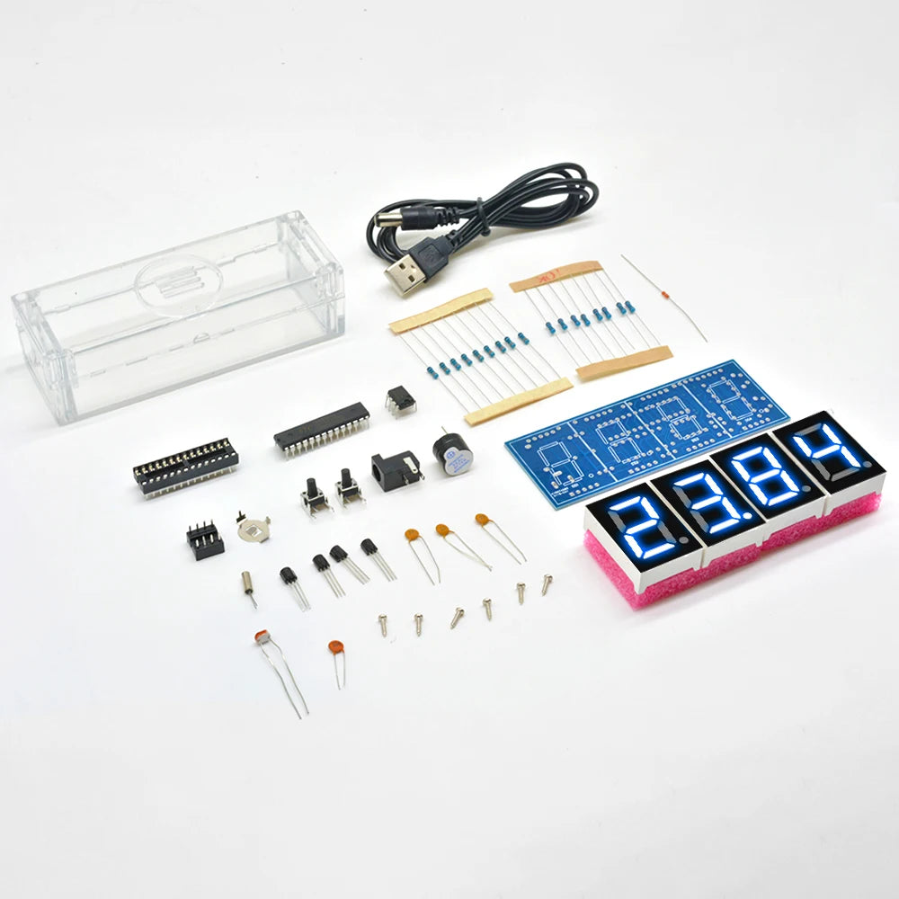 Electronic Clock DIY KIT LED Microcontroller Kit Digital Clock