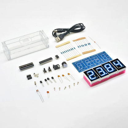 Electronic Clock DIY KIT LED Microcontroller Kit Digital Clock
