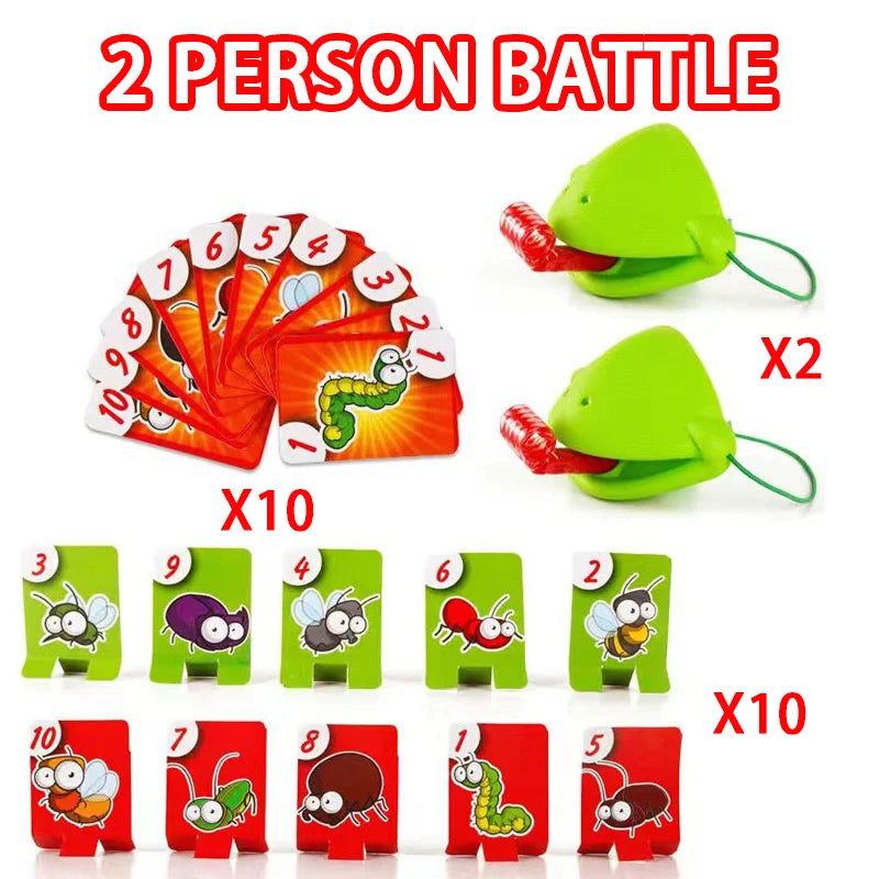 Frog Lizard Mask Wagging Tongue Lick Cards Board Games