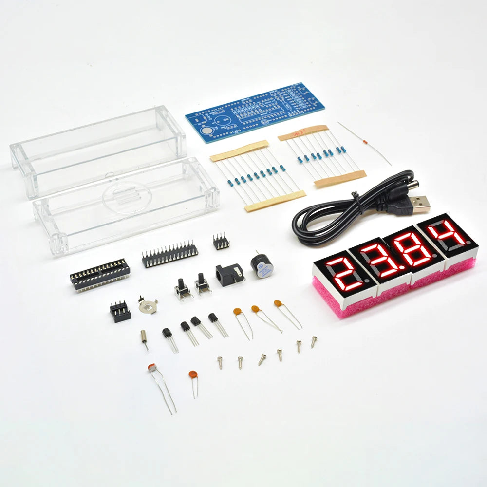 Electronic Clock DIY KIT LED Microcontroller Kit Digital Clock