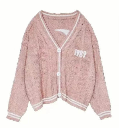 Cardigan For women Bird Embroidery Special Knit 1989 taylor Cardigan Slouchy Style Vintage Sweater