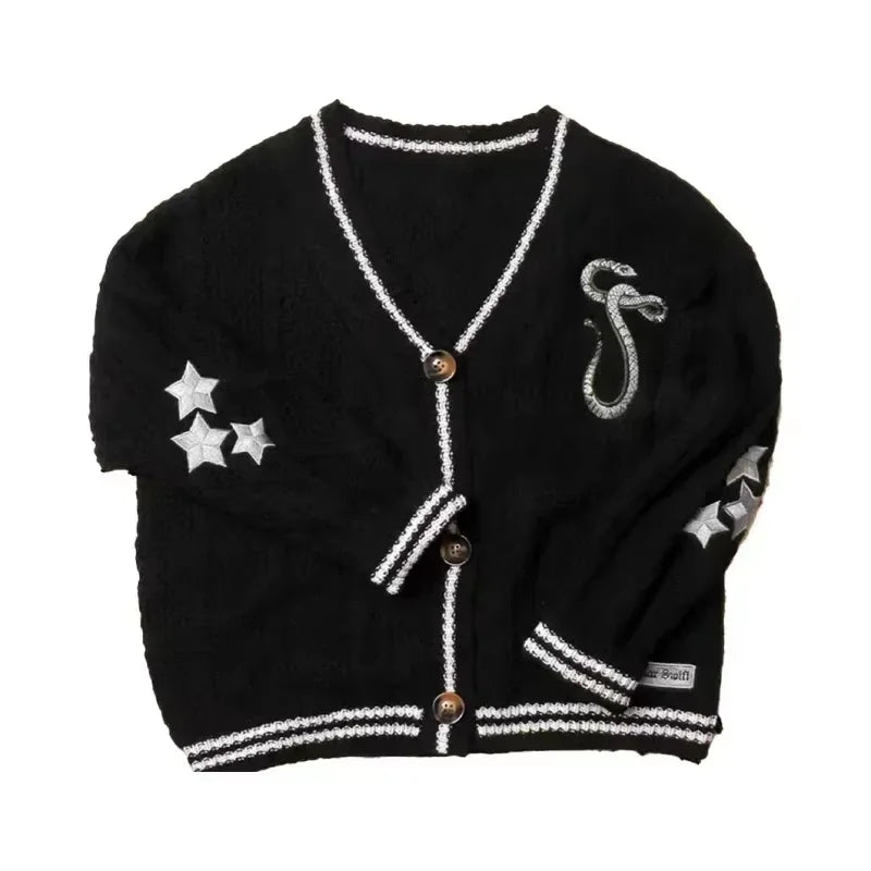 Cardigan For women Bird Embroidery Special Knit 1989 taylor Cardigan Slouchy Style Vintage Sweater