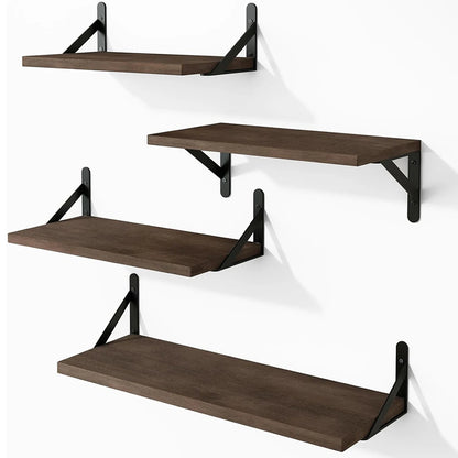 Wall Mounted Wood Shelf for Living Room, Bathroom, Bedroom, Kitchen, Home Decor