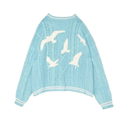 Cardigan For women Bird Embroidery Special Knit 1989 taylor Cardigan Slouchy Style Vintage Sweater